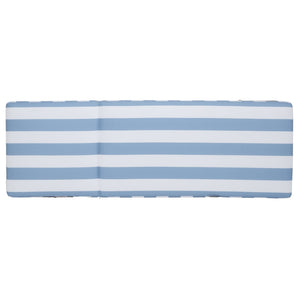 Safavieh Gillian Sunlounger – Coastal Style Outdoor Daybed With Woven Rope And Cushion For Relaxation Bliss Heather Tan ,Baby Blue Stripe Steel,Rope Pat7527u