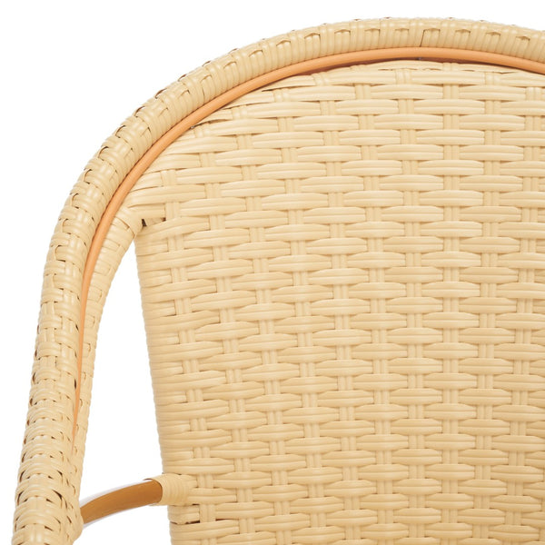 Safavieh CALIFORNIA Armchair - Coastal-Inspired Bistro Design for Elegant Outdoor Seating & Relaxation Natural PAT7531A-SET2