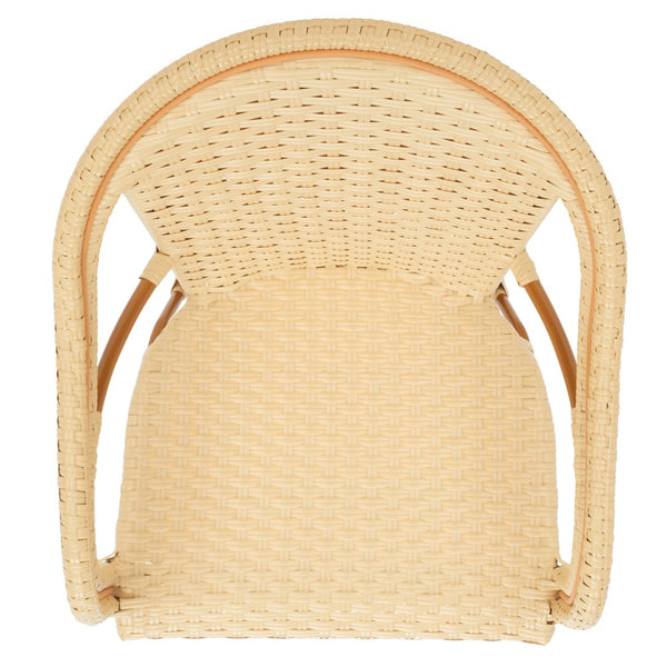 Safavieh CALIFORNIA Armchair - Coastal-Inspired Bistro Design for Elegant Outdoor Seating & Relaxation Natural PAT7531A-SET2