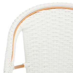 Safavieh CALIFORNIA Armchair - Coastal-Inspired Bistro Design for Elegant Outdoor Seating & Relaxation White PAT7531C-SET2