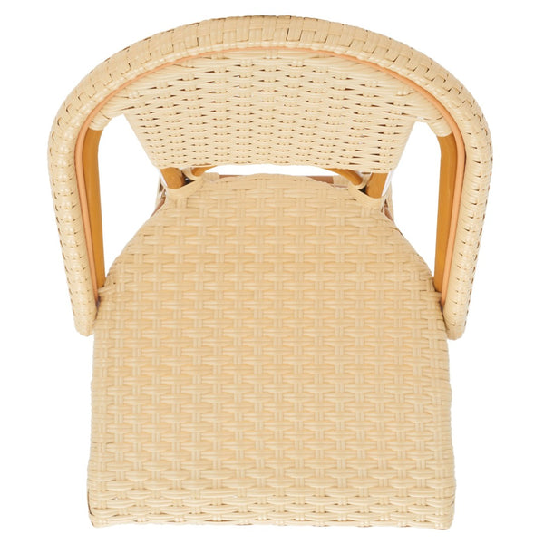 Safavieh CALIFORNIA Counter Stool - Stylish Outdoor Dining Chair with Ergonomic Design for All-Weather Use Natural PAT7532A