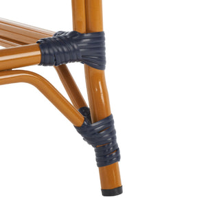 Safavieh CALIFORNIA Counter Stool - Stylish Outdoor Dining Chair with Ergonomic Design for All-Weather Use Navy PAT7532B