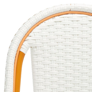 Safavieh CALIFORNIA Counter Stool - Stylish Outdoor Dining Chair with Ergonomic Design for All-Weather Use White PAT7532C