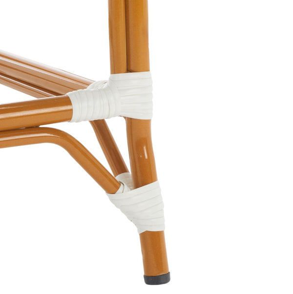 Safavieh CALIFORNIA Counter Stool - Stylish Outdoor Dining Chair with Ergonomic Design for All-Weather Use White PAT7532C