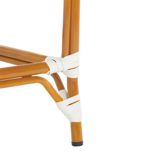 Safavieh CALIFORNIA Counter Stool - Elegant Outdoor Seating with French Bistro Design for Coastal Charm White PAT7533C