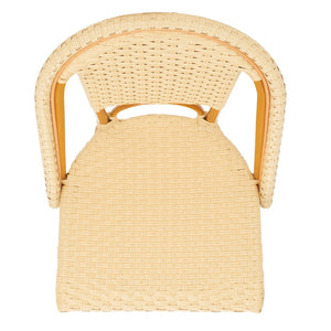 Safavieh CALIFORNIA Bar Stool - Stylish, Weather-Resistant Seating for Outdoor Dining and Relaxed Gatherings Natural PAT7534A