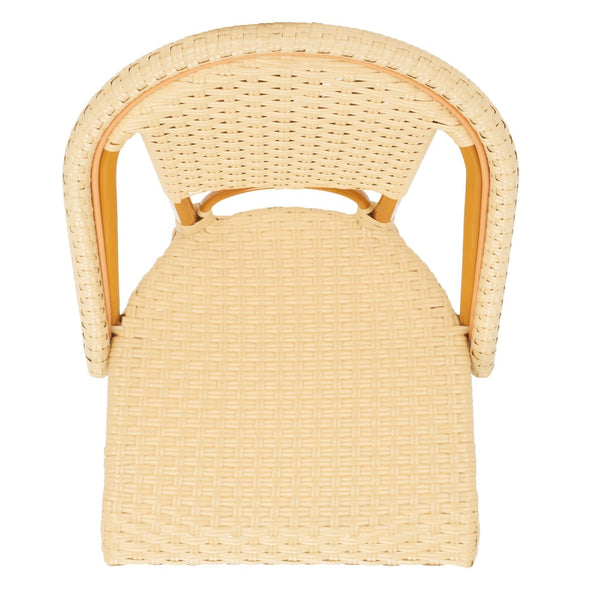 Safavieh CALIFORNIA Bar Stool - Stylish, Weather-Resistant Seating for Outdoor Dining and Relaxed Gatherings Natural PAT7534A