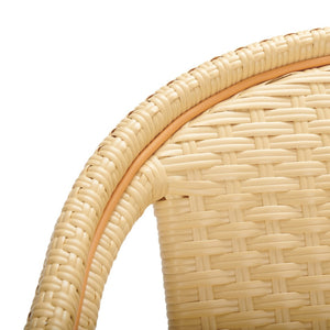 Safavieh CALIFORNIA Bar Stool - Elegant Outdoor Seating with Weather-Resistant Faux Wicker & Aluminum Frame Natural PAT7535A