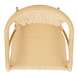 Safavieh CALIFORNIA Bar Stool - Elegant Outdoor Seating with Weather-Resistant Faux Wicker & Aluminum Frame Natural PAT7535A