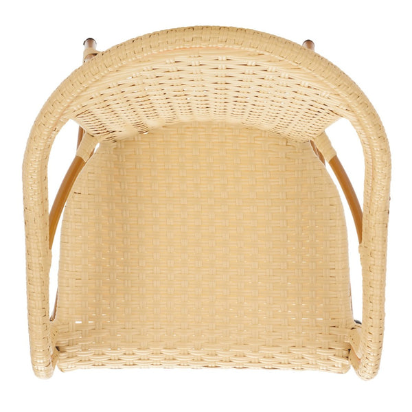 Safavieh CALIFORNIA Bar Stool - Elegant Outdoor Seating with Weather-Resistant Faux Wicker & Aluminum Frame Natural PAT7535A