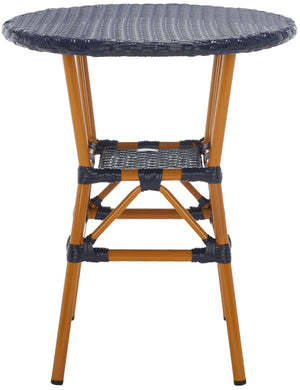 Safavieh CALIFORNIA Bistro Table - Coastal Charm & Durability for Small Outdoor Spaces, Perfect for Two! Navy PAT7536B
