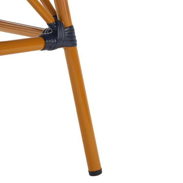 Safavieh CALIFORNIA Bistro Table - Coastal Charm & Durability for Small Outdoor Spaces, Perfect for Two! Navy PAT7536B
