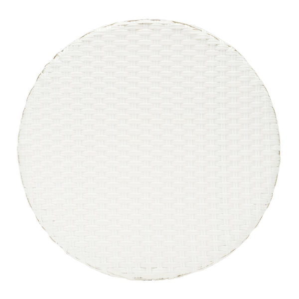 Safavieh CALIFORNIA Bistro Table - Coastal Charm & Durability for Small Outdoor Spaces, Perfect for Two! White PAT7536C
