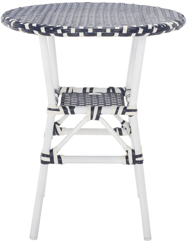 Safavieh CALIFORNIA Bistro Table - Coastal Charm & Durability for Small Outdoor Spaces, Perfect for Two! Navy / Navy PAT7536F