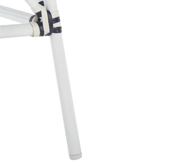 Safavieh CALIFORNIA Bistro Table - Coastal Charm & Durability for Small Outdoor Spaces, Perfect for Two! Navy / Navy PAT7536F