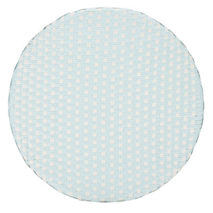 Safavieh CALIFORNIA Bistro Table - Coastal Charm & Durability for Small Outdoor Spaces, Perfect for Two! Baby Blue / White PAT7536G