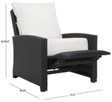 Safavieh Landon Recliner Chair Black / White PAT7538A