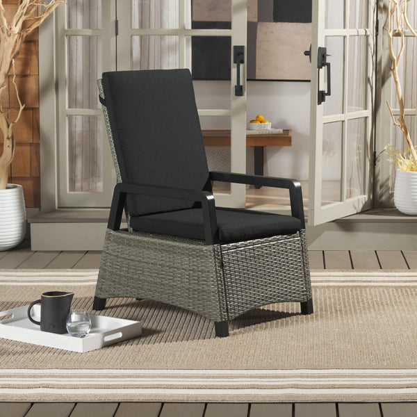Safavieh Herman Recliner Chair Grey Brown / Black PAT7539A