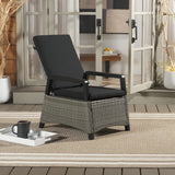 Safavieh Herman Recliner Chair Grey Brown / Black PAT7539A