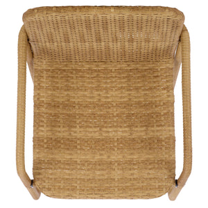 Drew Outdoor Dining Chairs Set Of 2 — Metal Frame With Woven Rattan Texture, Ergonomic Comfort