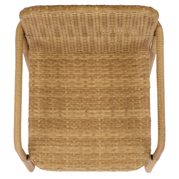 Drew Outdoor Dining Chairs Set Of 2 — Metal Frame With Woven Rattan Texture, Ergonomic Comfort