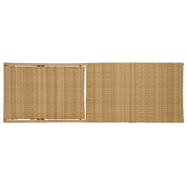 Alex Quick-Dry Foam Chaise Lounger With Woven Rattan Accents, Metal Frame, Weather-Resistant Comfort