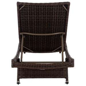 Alex Quick-Dry Foam Chaise Lounger With Woven Rattan Accents, Metal Frame, Weather-Resistant Comfort