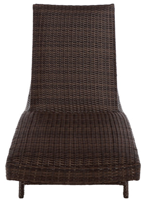 Alex Quick-Dry Foam Chaise Lounger With Woven Rattan Accents, Metal Frame, Weather-Resistant Comfort
