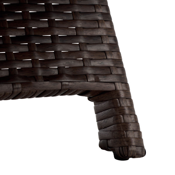 Alex Quick-Dry Foam Chaise Lounger With Woven Rattan Accents, Metal Frame, Weather-Resistant Comfort