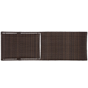 Alex Quick-Dry Foam Chaise Lounger With Woven Rattan Accents, Metal Frame, Weather-Resistant Comfort
