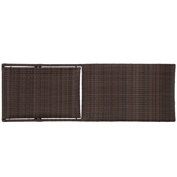 Alex Quick-Dry Foam Chaise Lounger With Woven Rattan Accents, Metal Frame, Weather-Resistant Comfort