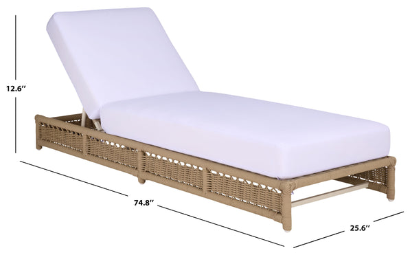 Callan Chaise Lounge With Weather-Resistant Fabric And Ergonomic Foam Support For Outdoor Relaxation