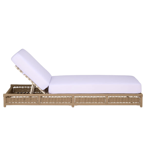 Callan Chaise Lounge With Weather-Resistant Fabric And Ergonomic Foam Support For Outdoor Relaxation