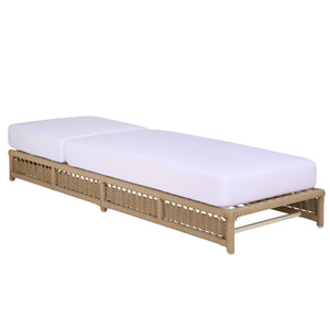 Callan Chaise Lounge With Weather-Resistant Fabric And Ergonomic Foam Support For Outdoor Relaxation