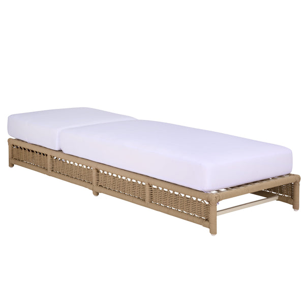 Callan Chaise Lounge With Weather-Resistant Fabric And Ergonomic Foam Support For Outdoor Relaxation
