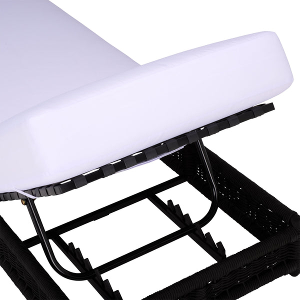 Callan Chaise Lounge With Weather-Resistant Fabric And Ergonomic Foam Support For Outdoor Relaxation