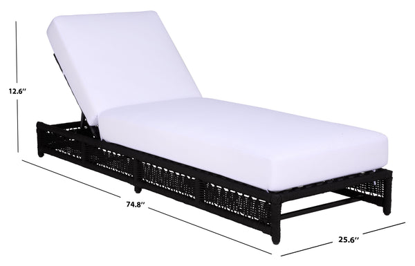 Callan Chaise Lounge With Weather-Resistant Fabric And Ergonomic Foam Support For Outdoor Relaxation