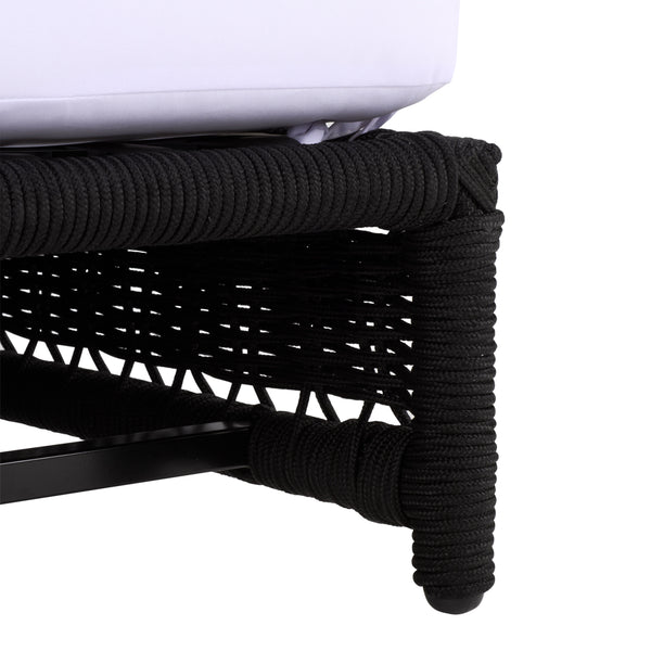 Callan Chaise Lounge With Weather-Resistant Fabric And Ergonomic Foam Support For Outdoor Relaxation