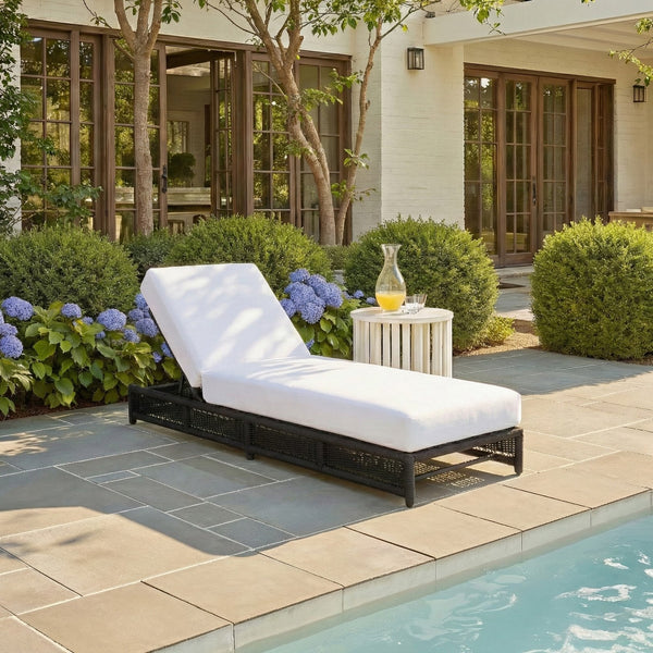Callan Chaise Lounge With Weather-Resistant Fabric And Ergonomic Foam Support For Outdoor Relaxation