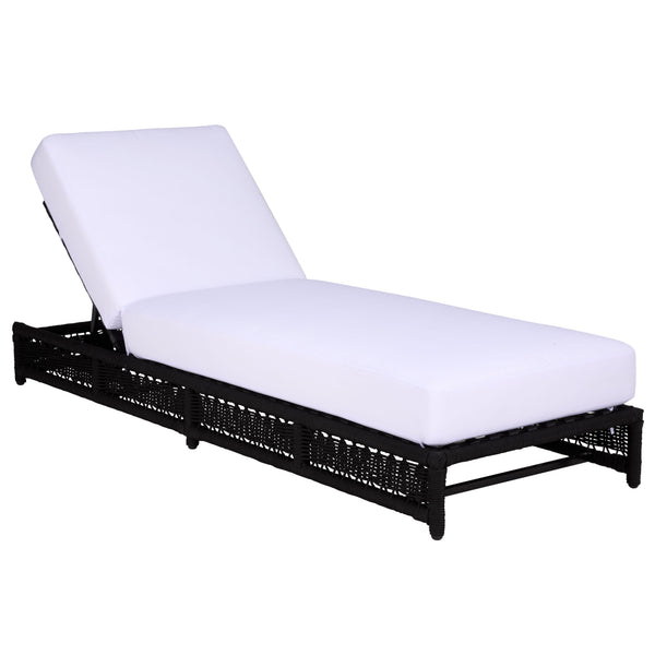 Callan Chaise Lounge With Weather-Resistant Fabric And Ergonomic Foam Support For Outdoor Relaxation