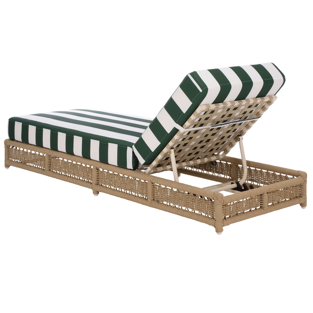 Callan Chaise Lounge With Weather-Resistant Fabric And Ergonomic Foam Support For Outdoor Relaxation
