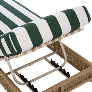 Callan Chaise Lounge With Weather-Resistant Fabric And Ergonomic Foam Support For Outdoor Relaxation