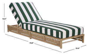 Callan Chaise Lounge With Weather-Resistant Fabric And Ergonomic Foam Support For Outdoor Relaxation