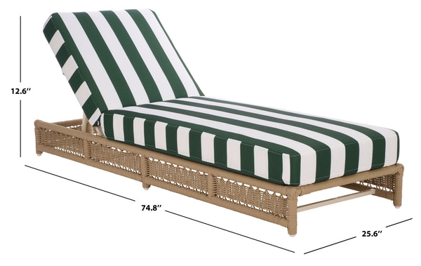 Callan Chaise Lounge With Weather-Resistant Fabric And Ergonomic Foam Support For Outdoor Relaxation