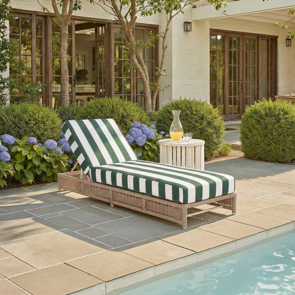 Callan Chaise Lounge With Weather-Resistant Fabric And Ergonomic Foam Support For Outdoor Relaxation