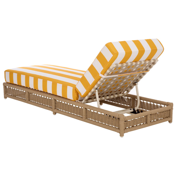 Callan Chaise Lounge With Weather-Resistant Fabric And Ergonomic Foam Support For Outdoor Relaxation