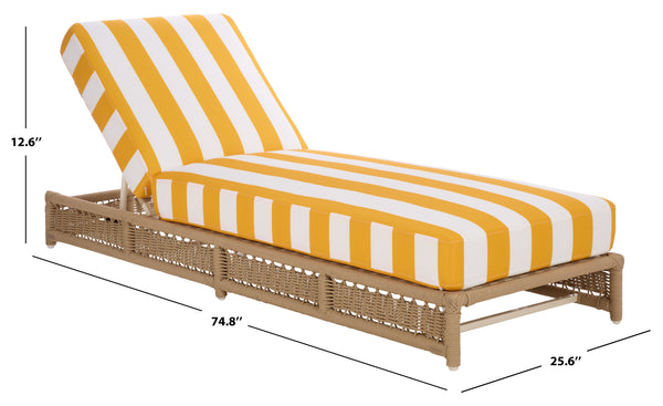 Callan Chaise Lounge With Weather-Resistant Fabric And Ergonomic Foam Support For Outdoor Relaxation