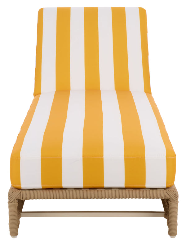 Callan Chaise Lounge With Weather-Resistant Fabric And Ergonomic Foam Support For Outdoor Relaxation