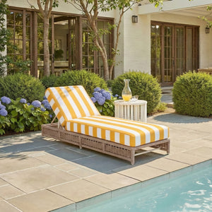Callan Chaise Lounge With Weather-Resistant Fabric And Ergonomic Foam Support For Outdoor Relaxation