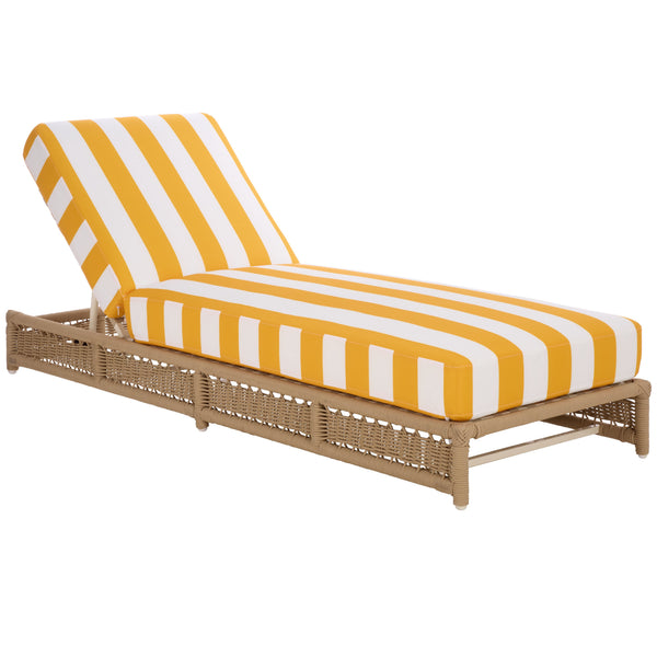 Callan Chaise Lounge With Weather-Resistant Fabric And Ergonomic Foam Support For Outdoor Relaxation
